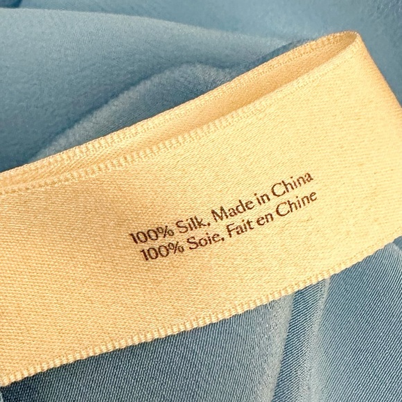 NWT Olivia Von Halle Bella Silk Camisole and Shorts Set in Azure Size L - Picture 11 of 12